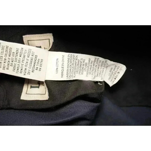 LL Bean Jeans Men's 40x30 Comfort Waist Flannel Lined Navy Blue Chino Pants - Picture 16 of 16